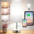 3 3000/4000/5000k Hong-in Nightstand Lamp with Color Modes - White Lamp for Bedroom with USB-C USB-A Charging Ports