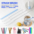 6 Pack Set, 14" 3 3-in-1 Holikme Bottle Brush Long Handle Stainless Steel Bottle Cleaner Brush, Straw Brushes, Bottle