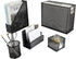 BLU MONACO 5 Piece Black Office Supplies Desk Organizer Set for Workspace Storage