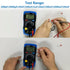 Handheld Digital Multimeter, 200pF-20mF Capacitance Tester, Multi-Function Tool with Backlight, Data Retention