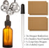 24 1 oz Dropper Bottles for Essential Oils with 6 Stainless Steel Funnels & 1 Long Glass Dropper - Amber Glass Tincture