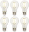 Westinghouse 5258020 6.5 Watt (60 Watt Equivalent) A19 Dimmable Clear Filament LED Light Bulb, 6 Pack