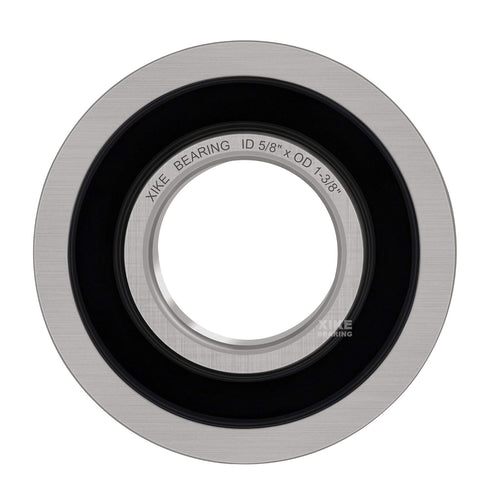 XiKe 10 Pack Flanged Ball Bearings - 5/8" x 1-3/8" for Lawn Mower, Wheelbarrows, Carts & Hand Trucks