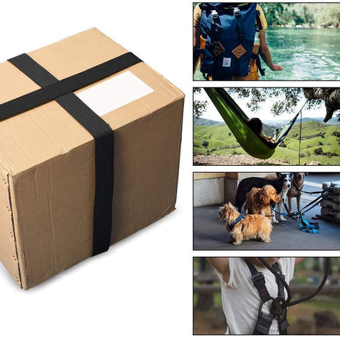Flat Nylon Webbing 1 Roll 10 Yards, 2 Inch Wide Strap for DIY Luggage, Dog Leashes, Outdoor Activities