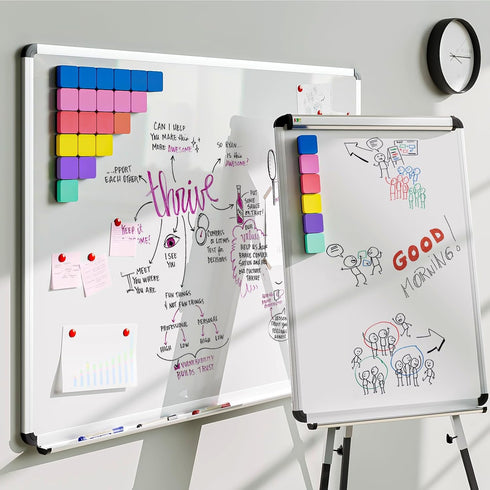 MaxGear 48 Pack Dry Erase Erasers, Magnetic Whiteboard Erasers, Mini Dry Erase for Classroom, Office, Home