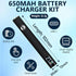 510 650mAh 3 Threaded Battery Cordless Thread Burner With LED Digital Display, Precise Temp Control USB-CRechargeable