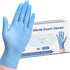 Disposable Nitrile Exam Gloves, 3-mil, Blue, Latex Free, Medical Gloves, Food-Safe Rubber Gloves