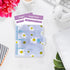 SOUL MAMA Mini Binder with Cash Envelopes - Cute Daisy Blue A8 Binder Wallet, Money Organizer for Cash, Mini 3 Ring