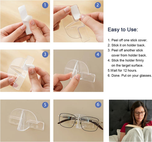 Goping 10 Pack Glasses wall Display Eyeglasses Organizers Wall Mount Glasses Holders Sunglass Holder for Home Glasses