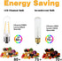 T10 Bulbs 2700K, Dimmable 4W 40W E26 3 Pack Edison LED Tube - Warm White, - Vintage Style, Equivalent to Incandescent