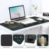 iCasso Large Mouse Pad - 4in1 XXL Mousepad + Keyboard Wrist Rest + Coaster Set, Ergonomic Design (Cyan-Mountain)