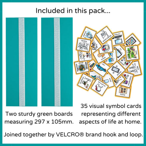 Visual Schedule Routine Chart with PECS Cards, Support Communication for Children, Toddlers, Autism, ADHD, Dementia