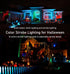 25W 120V 25W Color LED Outdoor Landscape Spotlight with Strobe Lighting - Waterproof RGB Spot Lights for Yard Tree