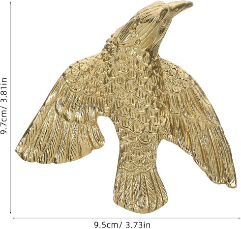 ELEOUTI Brass Bird Drawer Handle Vintage Cabinet Knobs Retro Brass Handles for Wardrobe Dresser Bedside Table Kitchen