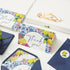 50 Summer 4 6 Inch Whaline Pcs Mediterranean Lemon Thank You Cards Boxed Blue Tile Flower Greeting Card with Envelope