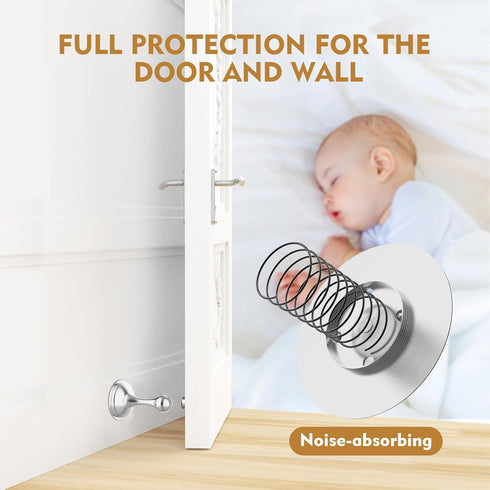 Door Stoppers Magnetic Door Catch for Wall, Heavy Duty Stainless Steel Door Stop Holder for Wall and Floor Mounting