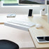 VIVO 17 inch Corner Desk Connector Platform for Mounting Under-Desk Keyboard Trays on L-Shaped Workstations, White, DESK-AC07SW
