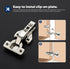 Ravinte 1 Pair Full Overlay Cabinet Door Hinges, 105 Degree Adjustable Concealed Soft Close for Face Frame Cabinet