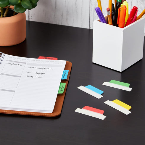 Avery Margin Ultra Tabs: 2.5" x 1", 2-Side Writable, Assorted Colors, 24 Repositionable Page Tabs, 3 Packs Total
