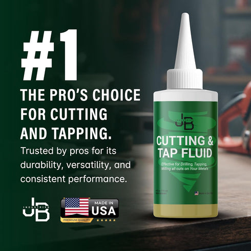 JB Industries 4 oz Cutting & Tapping Fluid, High-Performance Cutting Oil Lubricant for Drilling, Tapping, Threading