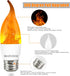 Bestview LED Flame Effect Light Bulbs, Smart E26 Chandelier Base Flickering Candle Light Bulb, 2 Pack