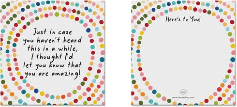 60 3.5x3.5. Dessie Inspirational Cards With Envelopes You Are Awesome Seals for Appreciation, Encouragement,Gratitude