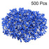 uxcell 500Pcs SV1.25-4S Insulated Fork Spade U-Type Wire Connector Electrical Crimp Terminal Blue 22-16AWG