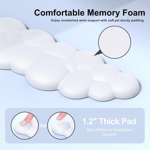MOKURU Cloud Mouse Pad with Wrist Rest, Cloud Keyboard Wrist Rest, Mouse Pad Wrist Support, Ergonomic Keyboard Mouse