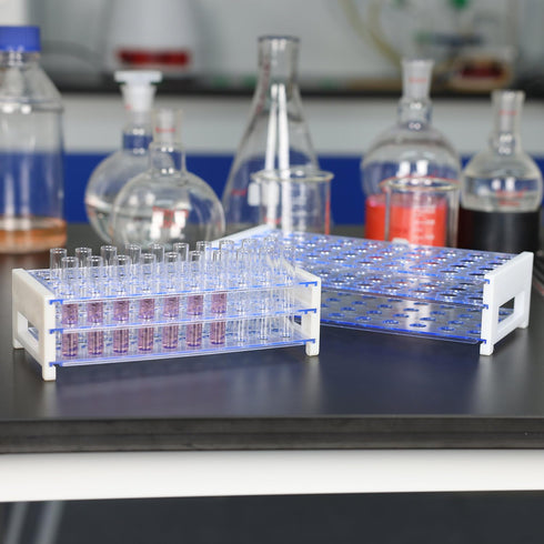 stonylab 3-Tier Detachable Blue Plastic Test Tube Rack, 40-Place Tube Holder Stand for Laboratory Scientific