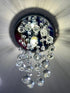 D8"x H15.8" Modern Crystal Chandelier Elegant Spiral Flush Mount Chandelier Modern Raindrop Crystal Ball Chandeliers