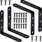 4 Pcs Black L Bracket Corner Braces Stainless Steel 4" x 4"