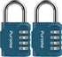 Puroma 2 Pack Combination Lock, 4 Digit Waterproof Padlock for School Gym Locker, Toolbox, Gate Storage