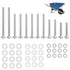 Wheelbarrow Handles Replacement Kit for 5/16 Stainless Nuts and Bolts, 12-Pack Wheel Barrow Parts