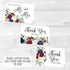 Hadley Designs Navy Floral Burgundy Wedding Thank You Cards with Envelopes | 24-Pack, 4x6 inches | Appreciation Notes