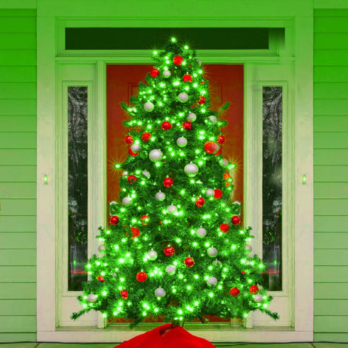 250 82ft 8 LED Green String Lights Indoor, St Patricks Day Lights Clear Wire Modes Plug in Waterproof Christmas Lights