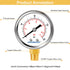 Lead-Free Pressure Gauge 0-160psi, 1/4" NPT Lower Mount, 2" Dial, Stainless Steel Case for Water, Air