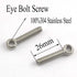 6pcs M6x30mm Eye Bolt Screw, Lifting Ring Eye Bolts 304 Stainless Steel Axle Pin Split Pin Dowel Bolt Ring Screw Loop
