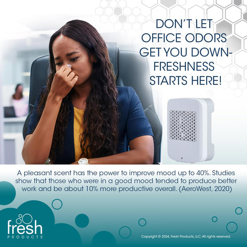 Fresh Products myfresh 2.0 Personal Air Freshener with Dry Fragrance Technology for Small Spaces, Compact Design,