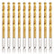 COMOWARE Titanium Twist Drill Bit Set - 10 Pcs 1/4" Hex Shank
