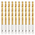 COMOWARE Titanium Twist Drill Bit Set - 10 Pcs 1/4" Hex Shank