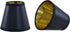 Aspen Creative 51054-2, Hardback Empire Transitional Clip-On Chandelier Shade, Black w/gold inside Washi Paper.