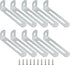 AUXBC 3"x1.2"x0.6"Adjustable Right Angle Brackets Metal L Bracket Heavy Duty 90 Degree Corner