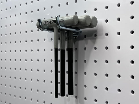 Triton Products Silver Double Rod Pegboard Hooks, 2 3/4", 10 Pack