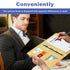 YeeCASE Server Book, Painted Server Books for Waitress, Durable Leather Waitess Book with Zipper Pocket,Server Manual