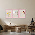 Linen Bulletin Board 10.2"x14.3", Pink Wood Frame, Beige Linen Small Pin Board for Home Kitchen Office Decor (PK-2636)