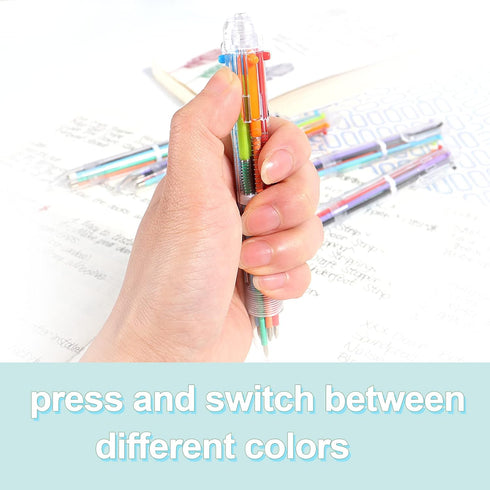 Mluchee 100 Pack Multicolor Pens, 6-in-1 Party Favors, Bulk Fun Pens for Adults and Students