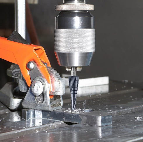Upgrade M35 Cobalt Step Drill Bit with Ultra TiAIN Coating, 1/8"-7/8" (3PCS) Unibit Step Bit for Metal & Wood