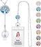 Retractable Lanyard for ID Badges Holder, Badge Reels for Nurses, Diffuser Necklace Lanyards for Women, Silver