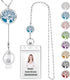Retractable Lanyard for ID Badges Holder, Badge Reels for Nurses, Diffuser Necklace Lanyards for Women, Silver