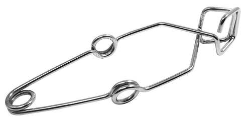 Scientific Labwares Spring Action Lab Test Tube Clamp with Grips, 13cm Length, Stainless Steel